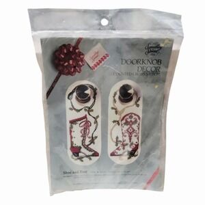 Something Special Cross Stitch Kit Doorknob Decor Boot Shoe Christmas Vintage